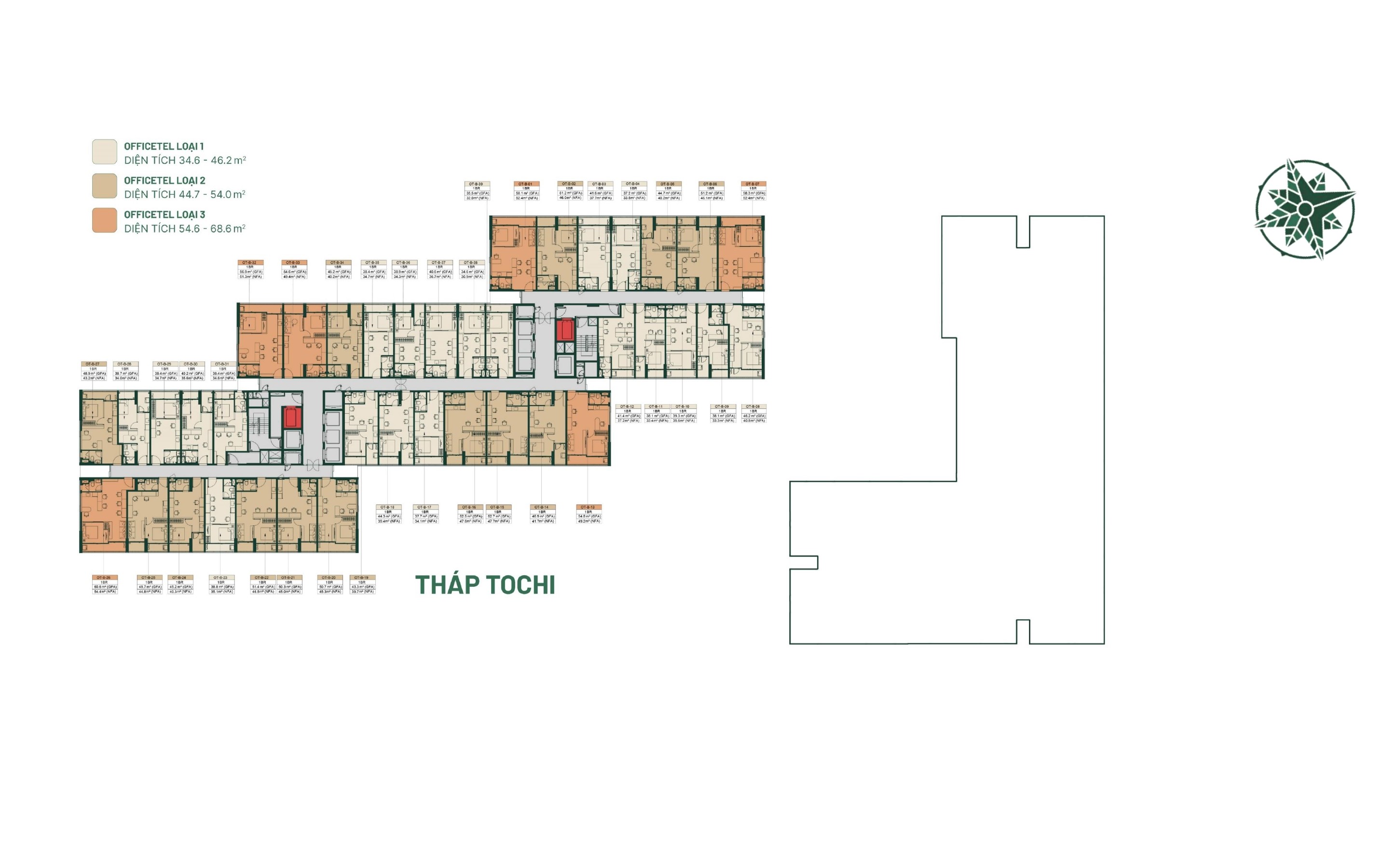Mặt Bằng Tầng 4 -7 Happy One Mori